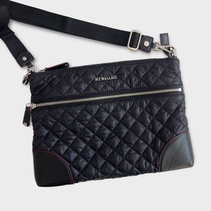 MZ Wallace Crosby Slim Crossbody Bag Black